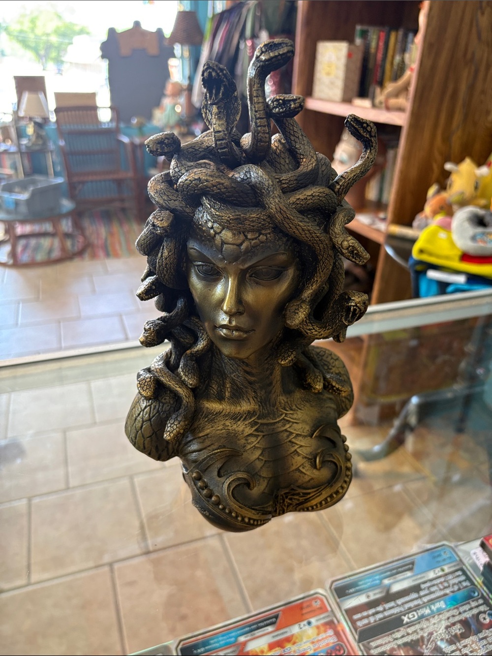 Medusa bust.